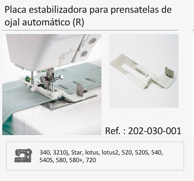 PRENSATELAS OJALES ELNA 340,3210J,STAR,LOTUS2,520,540,580,720